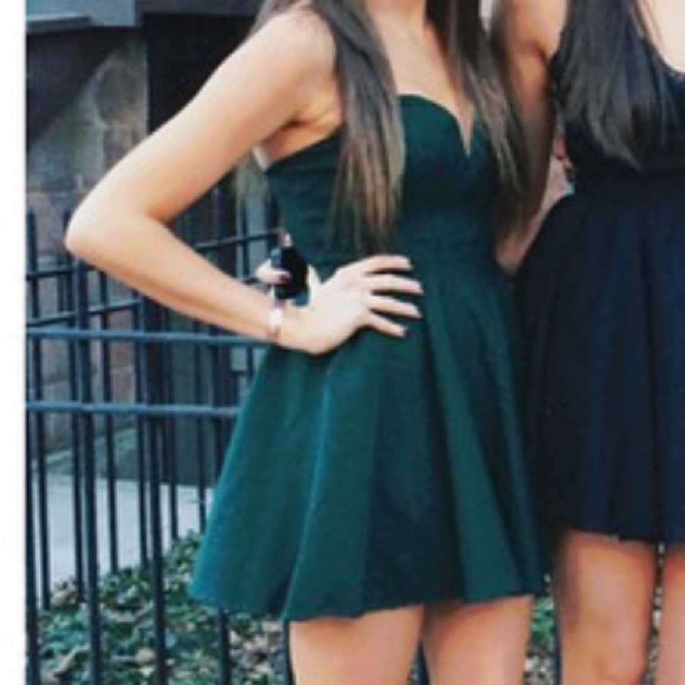 Nasty Gal Forest Green Dress